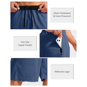 Pantalones cortos de baloncesto unisex con cierre de cordón, ligeros, de secado rápido, 11 "de largo, estilo sólido de calle alta para gimnasio Atlético - Product Image 5