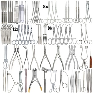Juego de Instrumentos Ortopédicos Menores, Juego Mediano, Bandeja para Huesos, Herramienta de 94 Piezas, Instrumentos Quirúrgicos Ortopédicos para Cirugía de Columna Vertebral - Product Image 1