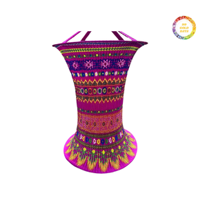 Lanterne de brocart faite à la main vietnamienne abat-jour en tissu ethnique pour les commandes en gros et les exportations lanterne de brocart - Product Image 4