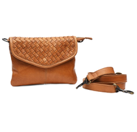 Tas Tote Kulit Mini Italia T161 dengan Penutup Ritsleting Tahan Lama Gaya Kasual Tali Pergelangan Tangan Lembut untuk Wanita Produsen Langsung dari India