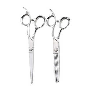 Kit de ciseaux de toilettage pour animaux de compagnie incurvés droits ensemble de ciseaux de toilettage pour animaux de compagnie en acier inoxydable pour les toiletteurs à usage quotidien - Product Image 1