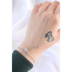 316L acciaio colore argento rosa zircone pietra alato cuore modello Shahmeran