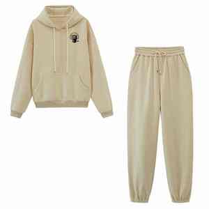 Ensemble pantalon de jogging à capuche avec logo personnalisé unisexe Survêtement bicolore pour adultes pour l'entraînement d'hiver Accessoire grande taille - Product Image 3