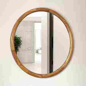 Haute demande avec un prix raisonnable Ensemble de miroirs de dressage fabriqués à la main Cadre en bois rond Exportateur de l'Inde avec qualité d'exportation - Product Image 5