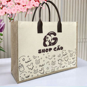 Wholesale Eco-Friendly Foldable Jute <b>Linen</b> Tote <b>Bag</b> Die Cut Handle Zipper Closure Custom Logo Printing Advertising in Viet Nam - Product Image 5