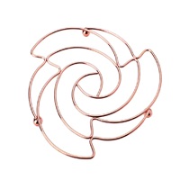 Dessous de plat en métal de forme ronde tapis de marmite de cuisine pour servir un plat chaud vente chaude dessous de plat rond support de napperon de Table