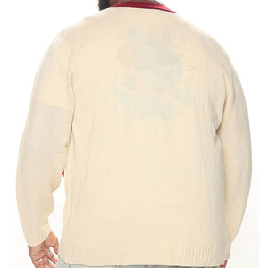 Pull cardigan en maille tendance, coupe ajustée, col montant, mélange de laine, chaud, pour l'hiver, fermeture boutonnée, manches longues - Product Image 2