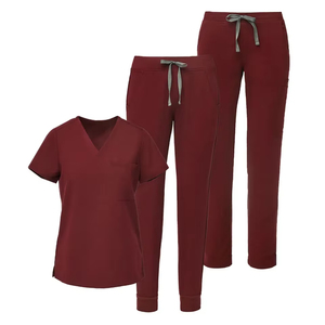 Ensembles de gommage médicaux personnalisés unisexe Uniforme de combinaison d'infirmière bon marché avec matériau Spandex pour hôpitaux cliniques fabriqués unisexe - Product Image 2