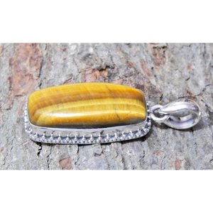 Colgante de plata esterlina 925 hecho a mano con piedra preciosa de ojo de tigre natural, regalo de joyería de plata único para ella, piedra preciosa suelta - Product Image 4