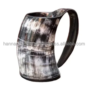 Mug en corne de style animal viking de haute qualité, nouveau design, poli, portable, pour bière, export, pour bar et fête, artisanat naturel - Product Image 2