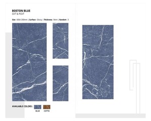 Fournisseur indien Carreaux de sol aspect marbre en porcelaine polie 60x120cm onyx brun - Product Image 3