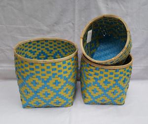 Cesta de bambú colgante de pared para almacenamiento de hogar y cocina 100% material de bambú de alta calidad al por mayor hecho en Vietnam - Product Image 3