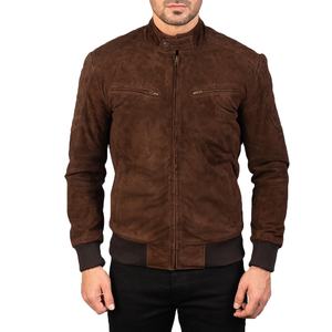 Veste en cuir de motard tissée et enduite, au meilleur design, personnalisée pour hommes, col montant, logo frontal, capuche, en cuir de vache, respirante et coupe-vent - Product Image 5