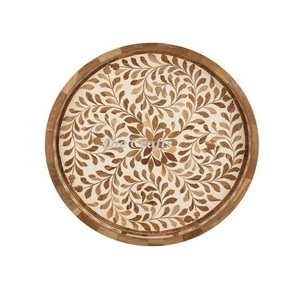 Plateau de service en bois et nacre au design attrayant pour servir des dattes, des collations, de la meilleure qualité - Product Image 3