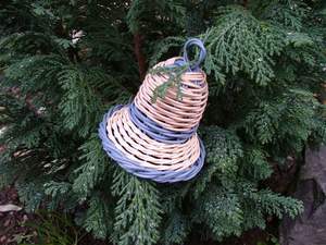 กระดิ่งหวายธรรมชาติทำด้วยมือของประดับแขวนต้นไม้โนเอลสำหรับเทศกาลอีสเตอร์ของขวัญตกแต่งวันหยุดเทศกาลอีสเตอร์ถุงน่องหวายของขวัญคริสต์มาส - Product Image 5