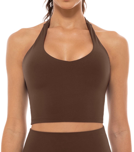 บราออกกำลังกายสำหรับผู้หญิงบราออกกำลังกายแบบไม่มีรอยต่อมีเชือกคล้องคอสำหรับใส่เล่นกีฬาโยคะของผู้หญิง - Product Image 4