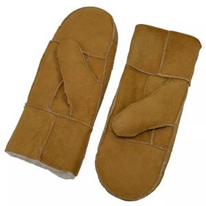 Nuevos mitones de invierno de piel de oveja para Mujer | Guantes cálidos de cuero de ante | Mitones térmicos con forro polar suave para clima frío - Product Image 5