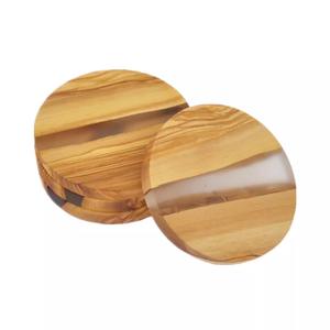 Posavasos de madera y mármol personalizados de fábrica, posavasos de madera en blanco redondos al por mayor para el hogar, Hotel y restaurante, Decoración de mesa usada - Product Image 6