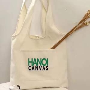 Sac fourre-tout en toile de coton fait main pour femmes sac de voyage réutilisable écologique imprimé logo personnalisé taille personnalisable - Product Image 3