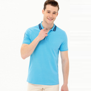 Ropa deportiva de secado rápido de alta calidad para hombre, 100% algodón para Polo de golf, camisetas de punto con estampado de logotipo personalizado, venta al por mayor - Product Image 1