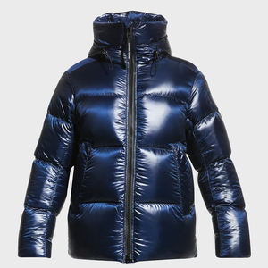 Veste d'hiver unisexe de haute qualité pour homme, veste matelassée brillante, chaude, coupe-vent, capuche, fermeture éclair, veste décontractée isolée, 2026 - Product Image 1