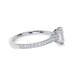 Oro amarillo de 10K, oro rosa y oro blanco Anillo de Bodas de diamantes cultivados en laboratorio de corte ovalado Anillo de compromiso de diamantes de corte ovalado regalo para ella - Product Image 2