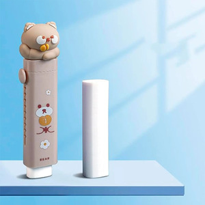 ยางลบแบบยืดหดได้สำหรับเด็กชายและเด็กหญิง สไตล์คาวาอิ รีฟิล 2 ชิ้น - คละสี - Product Image 2