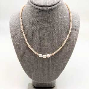 Collar de perlas y cuentas de cristal de tendencia, collar de eslabones de mariposa, moda Bohemia para mujer para bodas, aniversario, respetuoso con el medio ambiente - Product Image 2