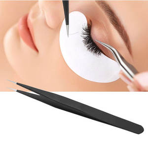 Pince à cils pointue inclinée pince à cils en gros durable avec ciseaux à ressort en acier inoxydable Logo personnalisé - Product Image 6