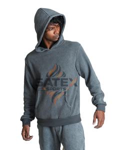 Sudadera con Capucha Unisex de Gran Tamaño, Estilo Vintage, de Poliéster/Algodón, con Cremallera en Relieve, Degradado, Lavado Ácido, Apliques y Tinte Liso - Product Image 3