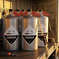Outils d'extraction d'or alluvial, flacon métallique robuste de 34,5 kg, conteneur de stockage de liquides industriel