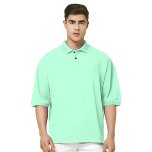 Polo pour homme avec logo brodé personnalisé, respirant, uni, taille plus, décontracté, manches courtes, tricoté, nouveau, taille plus - Product Image 1