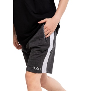Pantalones Cortos de Compresión para Hombre de Poliéster Feng Phu QS03, OEM ODM, Hechos en Vietnam, con Bolsillo con Cremallera, Negro/Blanco/Gris, Venta al por Mayor - Product Image 2
