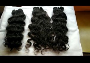 Prix économique sur 100% Extensions de cheveux humains bruts indiens vierges Remy de haute qualité, style vague naturelle, groupés - Product Image 3