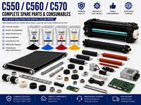 Тонер-картриджи C550, C560, C570, фотобарабаны, блоки термозакрепления, ленты переноса изображения, 2-й ролик BTR, запасные части и расходные материалы для цифровых принтеров, производство Япония