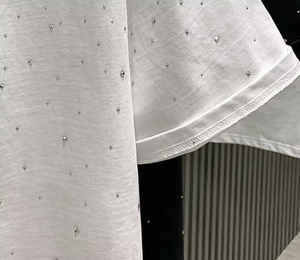 Service OEM ODM, t-shirts formels à manches courtes pour hommes de haute qualité, fabriqués en usine, broderie de strass, écologiques - Product Image 4