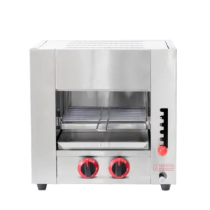 2024 Hot Commercial Kitchen Equipment Restaurant Stainless Steel Counter Top Gas Infrared Salamander For Restaurant