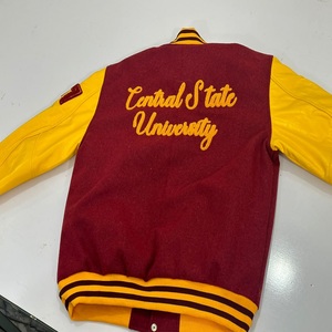 High Quality Varsity Jacket for Men Custom Logo Wool Chenille Embroidery <b>Winter</b> Season Leather Sleeves - Product Image 2