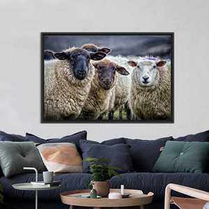 Elegant Printed Canvas Artwork Featuring Rustic Farmhouse Glass Wall Art,BLACK <b>FRAMED</b> CANVAS - Product Image 1