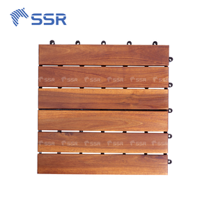 SSR VINA-azulejos de madera de acacia-jardín de terraza al aire libre entrelazado hecho de madera de acacia Color marrón 6 listones - Product Image 2