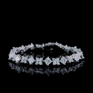 Princess Cut Diamond Tennis <b>Bracelet</b> Luxury Mixed Shape Diamond <b>Bracelet</b> VVS VS Lab Grown <b>Stones</b> Custom Wholesale Jewelry - Product Image 1