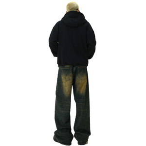 กางเกงยีนส์ทรงหลวมสำหรับผู้ชาย25-26กางเกงยีนส์ผ้าเดนิมสไตล์ฮิปฮอปมีสไตล์วินเทจ - Product Image 3