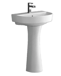 Lavabos Tangdao, artículos sanitarios, baño, lavabo de pedestal de mano de cerámica minimalista con pedestal a bajo precio por debajo de 10 USD - Product Image 3