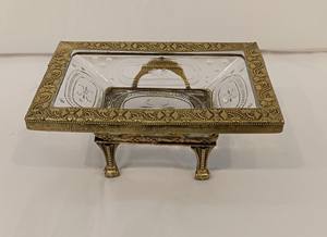 Latest Brass & <b>Glass</b> candy <b>Bowl</b> for Home, Hotel, Restaurant Tabletop Dinnerware Brass Antique Fruits <b>Serving</b> <b>Bowl</b> - Product Image 5