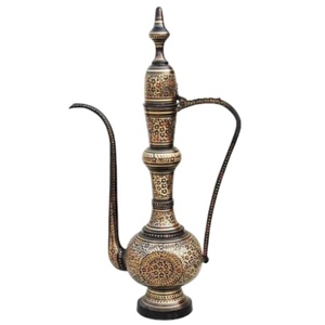 Aftaba en laiton de haute qualité avec gravure, finition polie et peinture noire pour boire du thé, ustensiles de cuisine en laiton vintage - Product Image 3