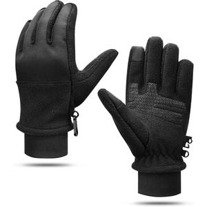Vente en gros de gants chauds d'hiver à la mode Gants de conduite en cuir de mouton noir imperméables unisexe téléchargés par Dress Sports - Product Image 1