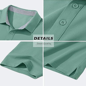 Polo respirant en coton pour homme, coupe ajustée, classique, décontracté, couleur unie, par Dress Sports - Product Image 5