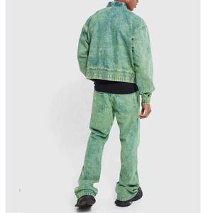 Logo personnalisé Veste en jean Vêtements de rue Veste en jean oversize de haute qualité délavée à l'acide pour hommes - Product Image 3