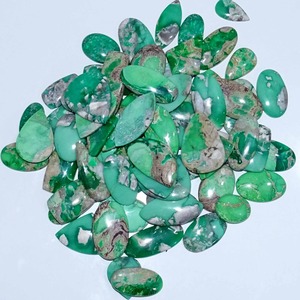 Pierre précieuse en vrac de cabochon naturel de variscite pour la fabrication de bijoux, cristal de variscite, approvisionnement de bijoux de concepteur, - Product Image 5