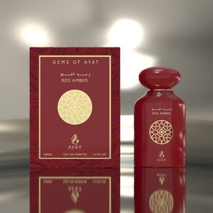 Botella de Perfume de larga duración, Perfume de color ámbar rojo de 100ml por Ayat, Dubai, Arabia - Product Image 2